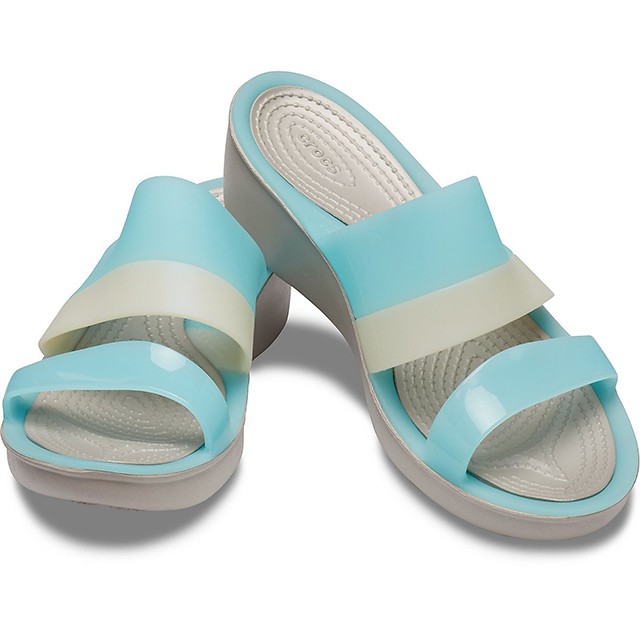 Crocs store colorblock wedge