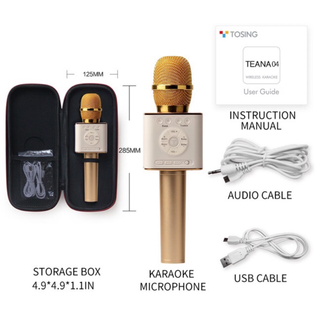 Original Tosing 04 Bluetooth Microphone Wireless Karaoke Microphone