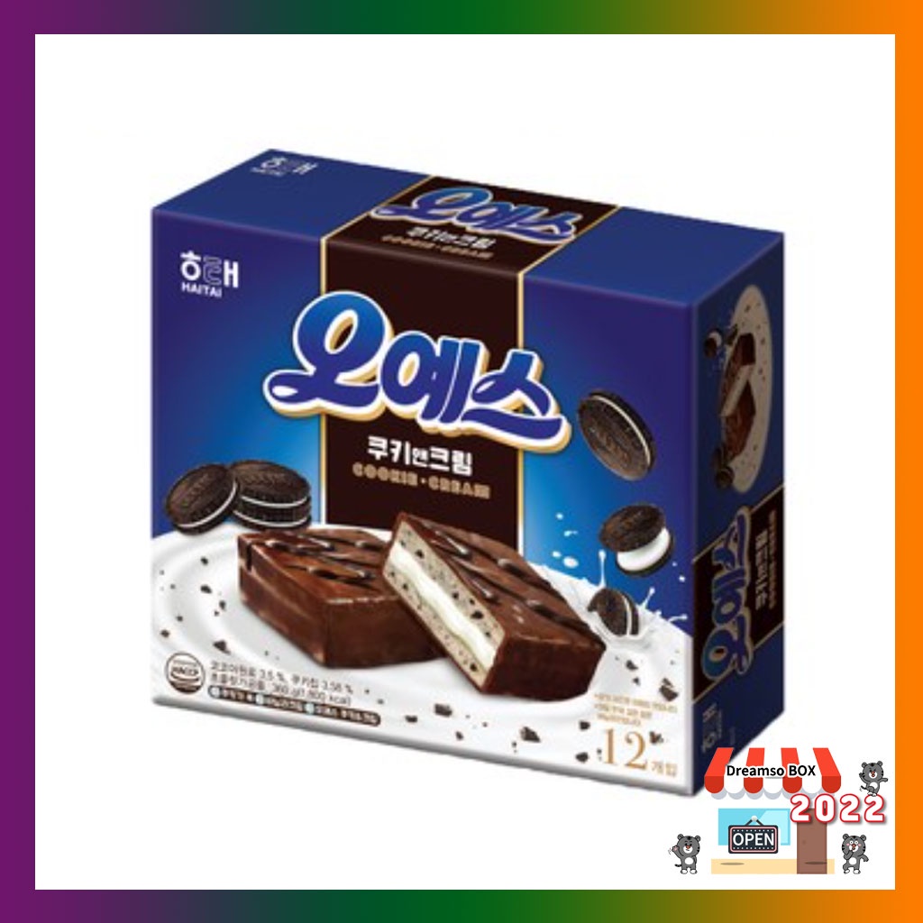 Haitai OhYes Cookie and Cream 360g/Chocolate Cake/Korean Snack | Shopee ...