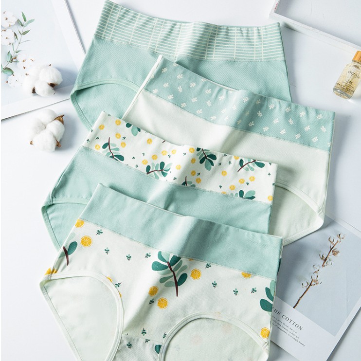 🇲🇾M-4XL Women Plus Size High Waist Cotton Underwear Soft and Breathable Comfortable Briefs 95%