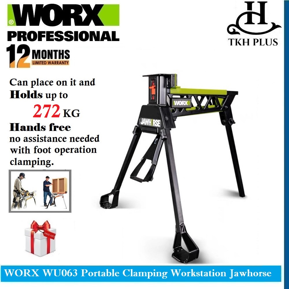 WORX WU063 Professional Portable Clamping Workstation Jawhorse