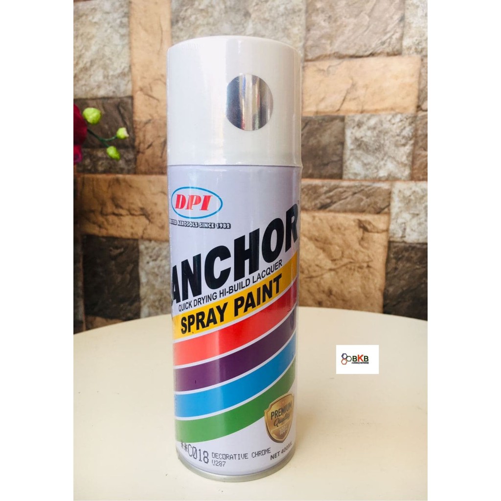 [100 Ori] ANCHOR Spray Paint DECORATIVE CHROME C018** (New Stock