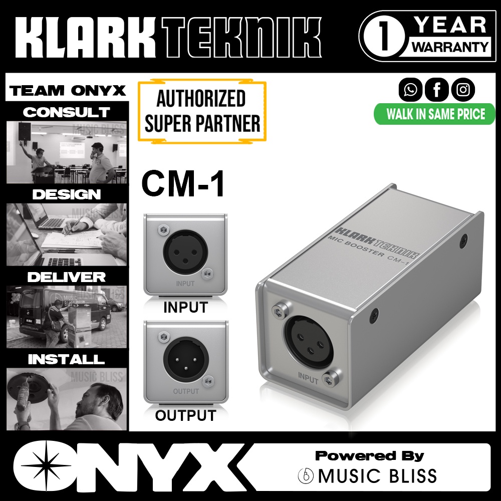 Klark Teknik MIC BOOSTER CM1 Dynamic Microphone Booster (CM1 / CM 1) Shopee Malaysia