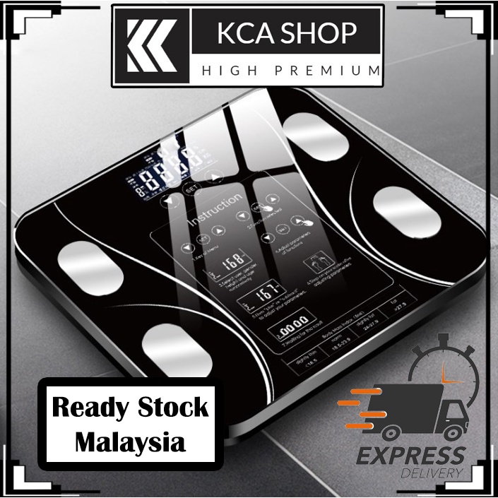 KCA 15 In 1 Function English LED Screen Digital Smart Fat Measure Body