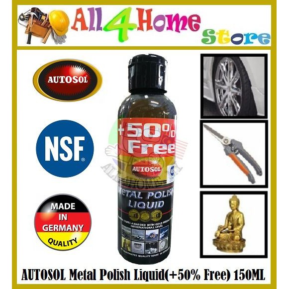 AUTOSOL Metal Polish Liquid 150ml NSF Cert (+50 Free) Shopee