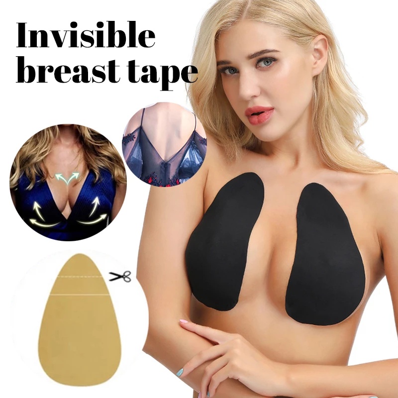 Woman Adhesive Bra Water Drop Shaped Invisible Breast Pads Silicone Lifting  Nipple Cover Push Up Chest Stickers 1 Pair
