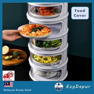 1layer square Premium Stackable Food Cover Tudung Saji Thermal Food Cover  Dining Table Leftovers Storage Household Winter Cover Dish Artifact Food  Thick Thermal Insulation