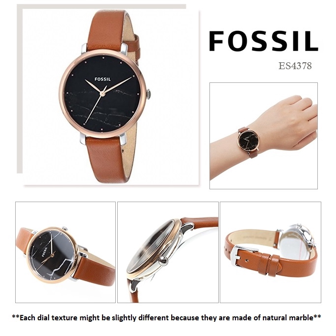 OFFICIAL WARRANTY Fossil Women ES4378 Jacqueline Luggage Leather Strap Watch 2 Years Fossil Warranty Shopee Malaysia