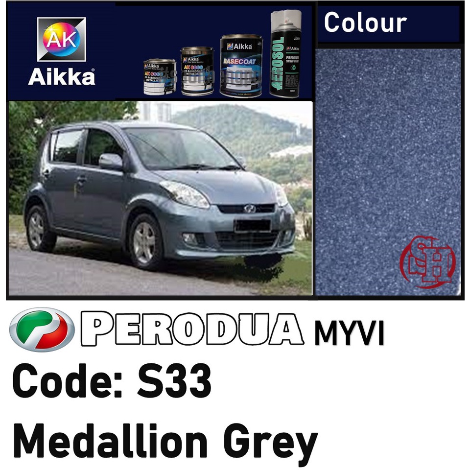 Perodua Myvi Medallion Grey S Aikka Oem Factory Colour Shopee Malaysia