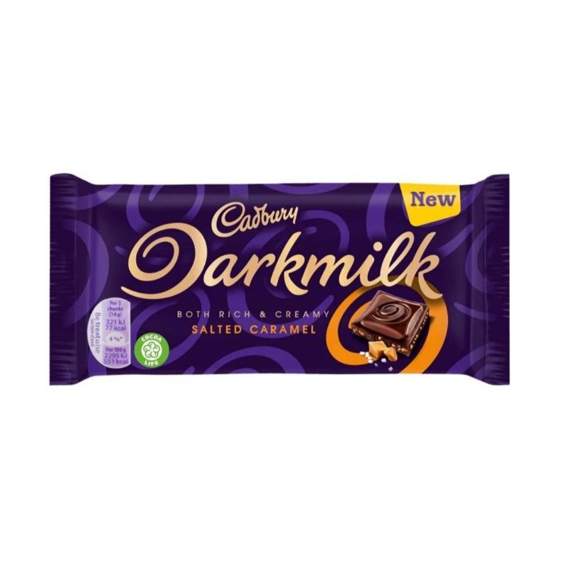 Cadbury Dark Milk Salted Caramel Chocolate Bar 85g Shopee Malaysia