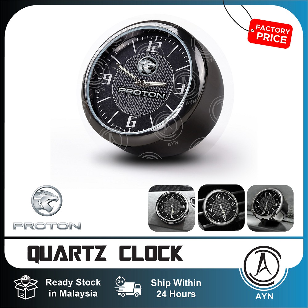 [NEW] Proton Car Mini Luminous Interior Quartz Clock Dashboard Vent ...