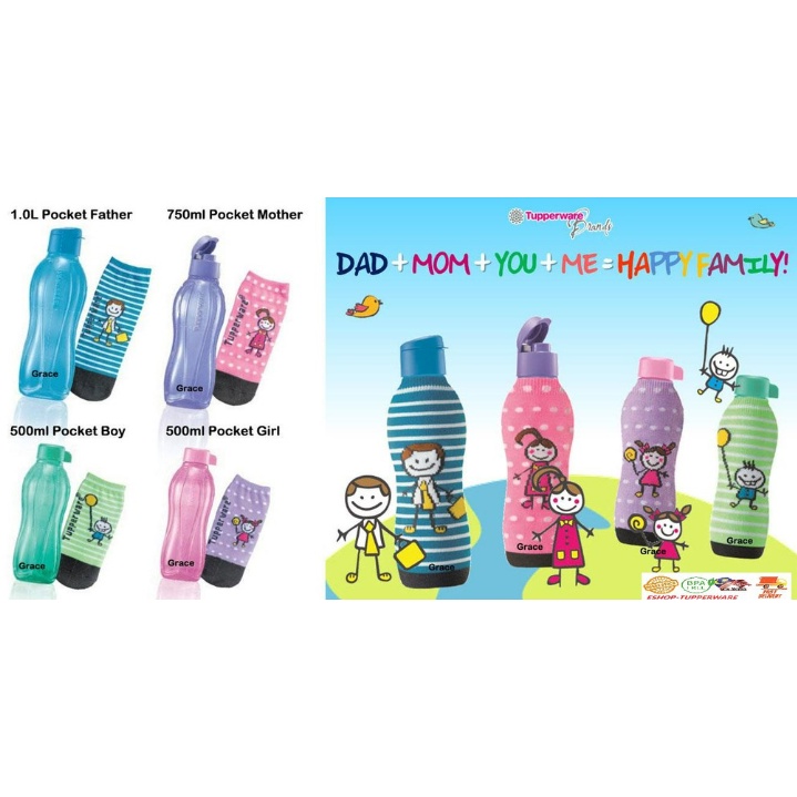 TUPPERWARE HAPPY FAMILY ECO BOTTLE SET WITH GIFT BOX | Shopee Malaysia