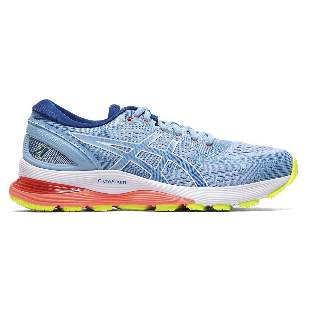 ASICS Gel Nimbus 21 Women Running Shoes in Heritage Blue Lake Drive