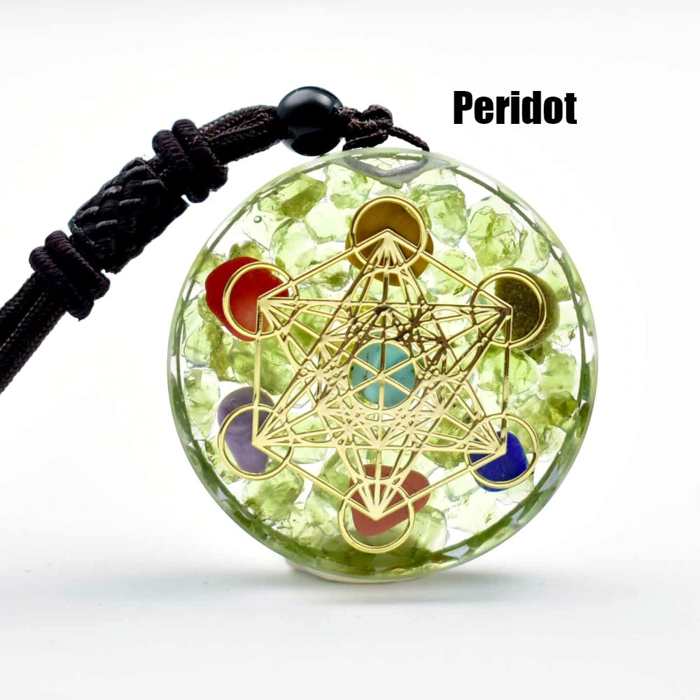 Orgone Healing Pendant Necklace With Lapis Lazuli - Adjustable Cord, 2 Inch Pendant, Natural Crystal & Resin - View #3