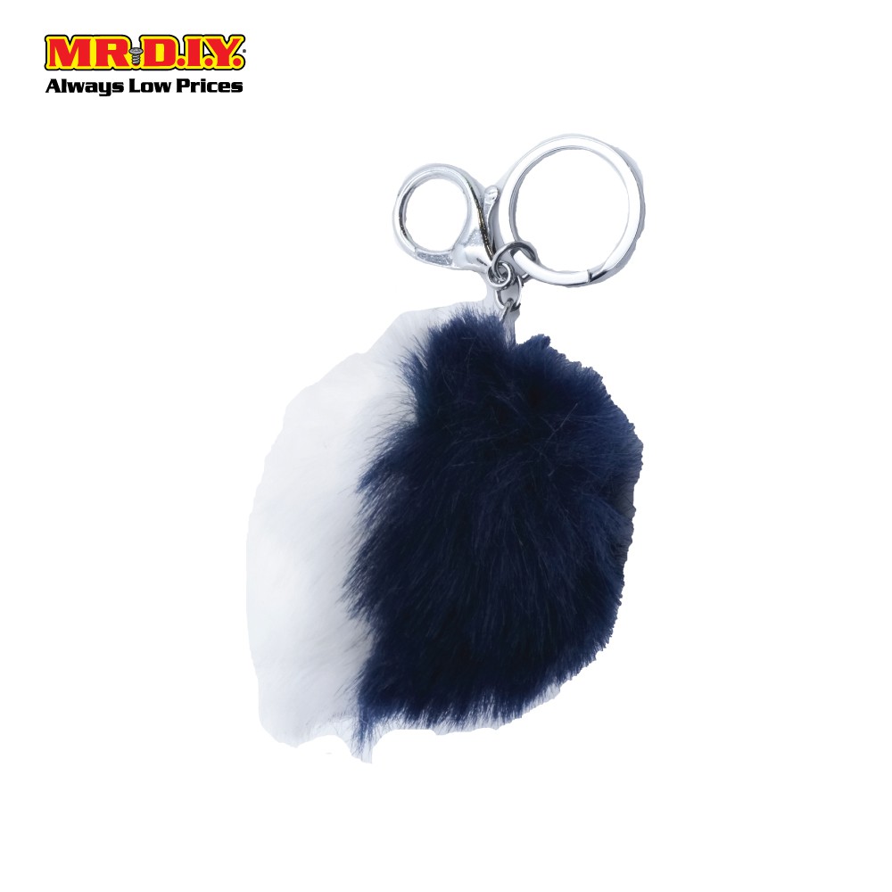 MR DIY - Adorable furry round pom-pom keychain accessory. Comes