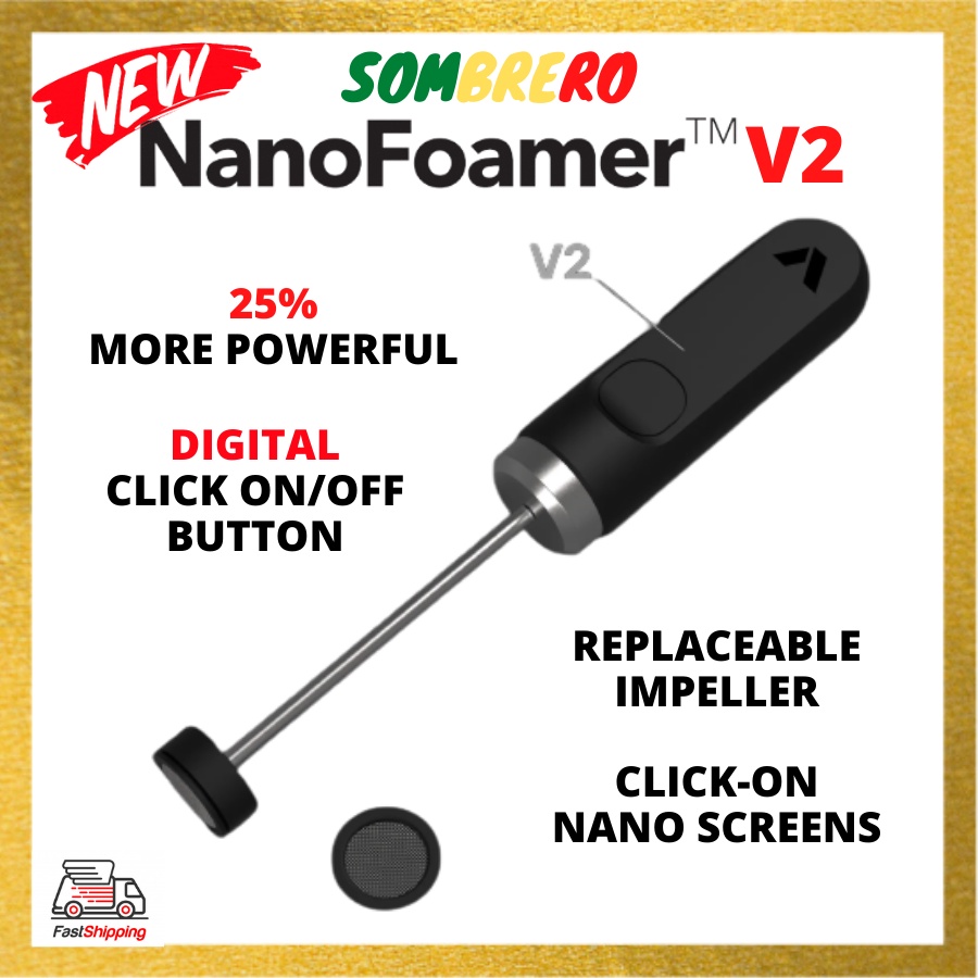 NEW NanoFoamer V2 Recharge Lithium Milk Frother Subminimal Superfine  Microfoam Milk Barista Quality Cappuccino Latte Art