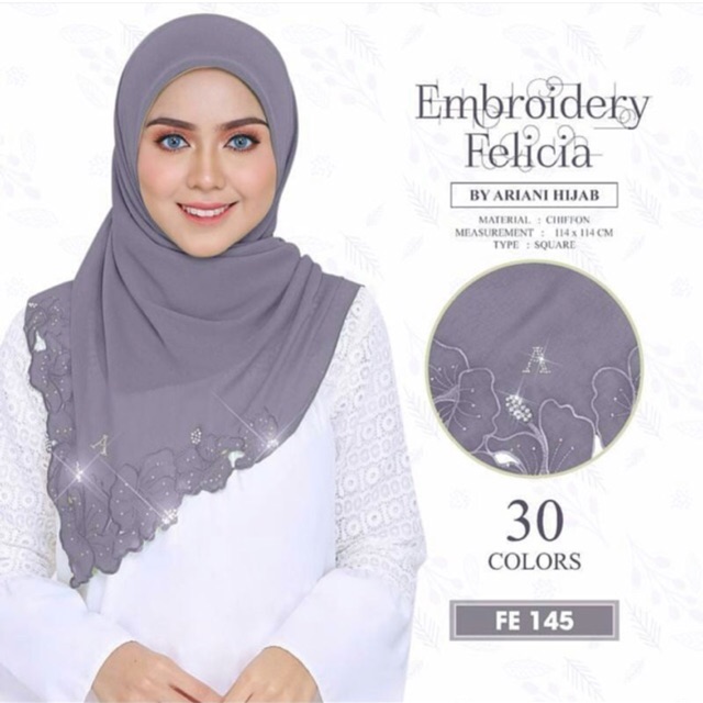 ARIANI BAWAL EMBROIDERY FELICIA RAYA 2018 | Shopee Malaysia