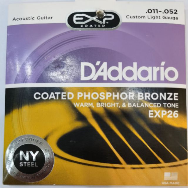 Acoustic guitar strings Daddario Exp26 free one orphee 1st E for