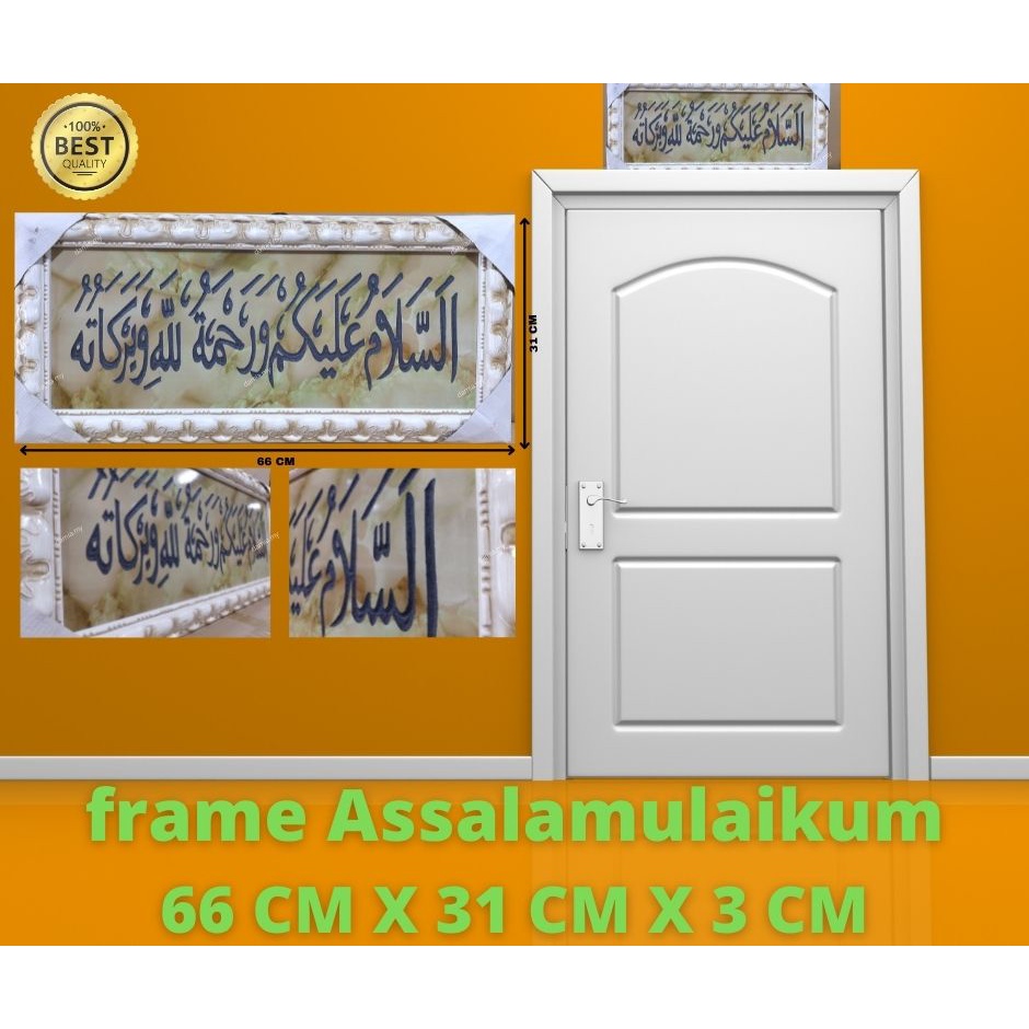 HADIAH UNIK ASSALAMMUALAIKUM FULL FRAME Home Deco Wall Muslim Frames