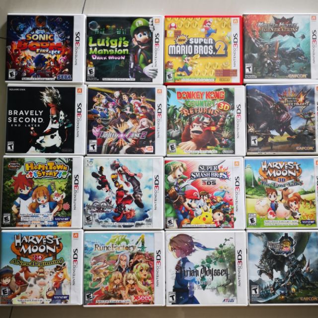 Original Nintendo 3DS USA English Games Mario Harvest Moon Monster ...