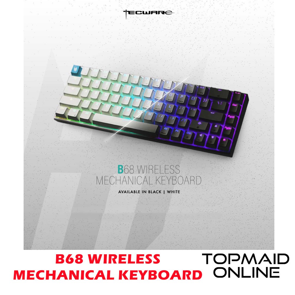 TECWARE B68 WIRELESS BLUETOOTH RGB GAMING MECHANICAL KEYBOARD | Shopee ...