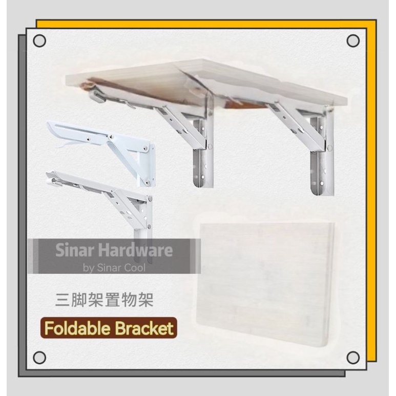 Folding Bracket Metal Shelf Rack Liftable Shelf Bracket Foldable ...