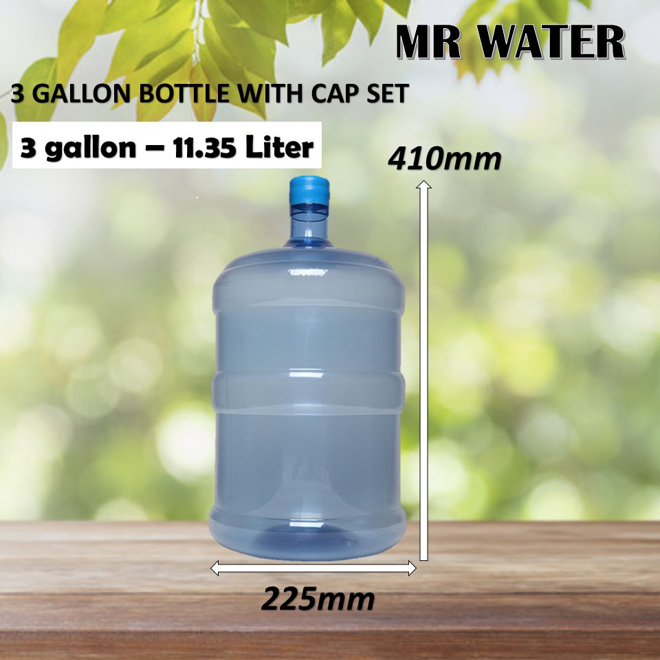 3 Gallon or 5 Gallon Water Bottlo With Cap Set For Water Dispenser