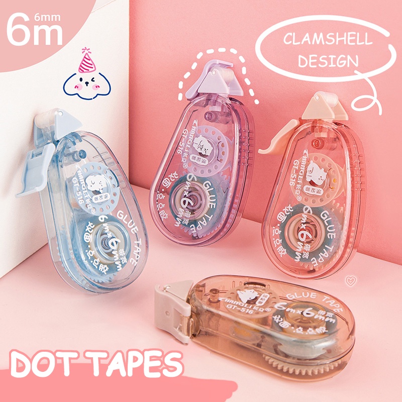 Journamm 6mm*6m Dots Glue Tape DIY Scrapbooking Collage Photo Album