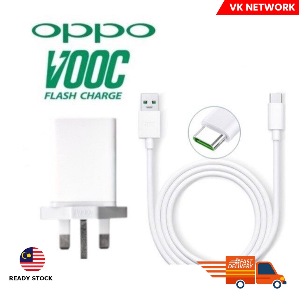 Oppo 65W SuperVooc 2.0 Fast Charger UK Plug with Free SuperVooc Type C ...