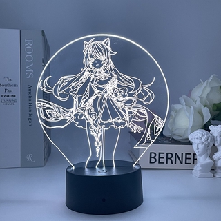 Genshin Impact Wiki Diluc LED 3D Lamp Lllusion Light Desk lamp Japanese  Anime Light ，for Child Bedroom Decor Night Light Birthday Gift Manga Gadget  