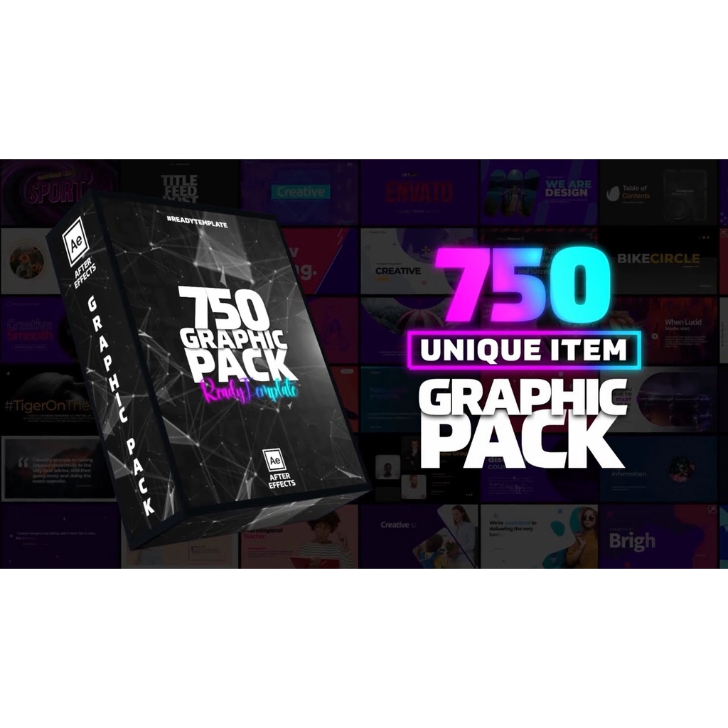 AE Template - 750 Unique Item Motion Graphics Pack | Shopee Malaysia