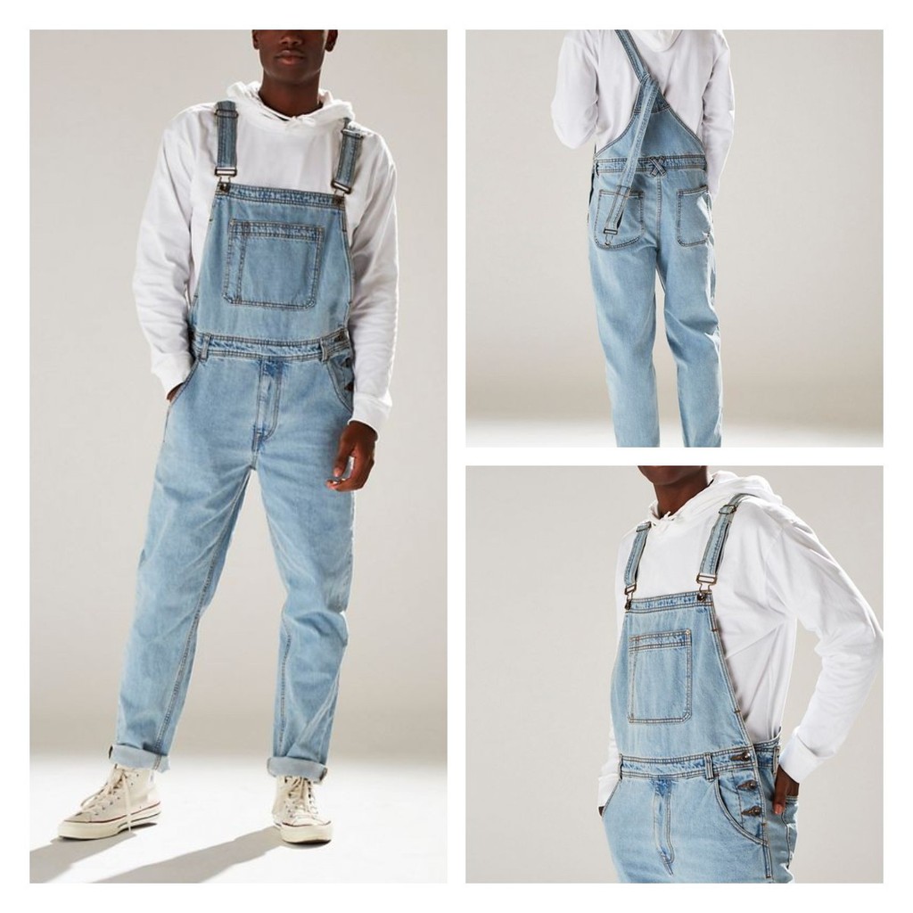 Mens skinny store denim overalls