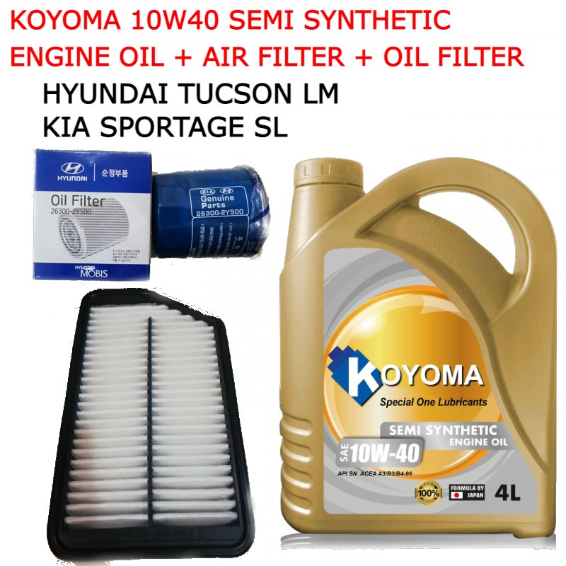 KIA SPORTAGE SL,HYUNDAI TUCSON LM AIR FILTER + OIL FILTER + KOYOMA