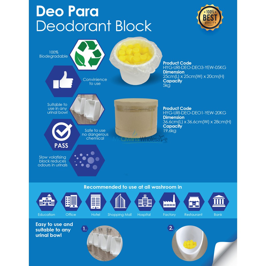 TOILET URINAL DEODORANT BLOCK YELLOW 5KG | Shopee Malaysia