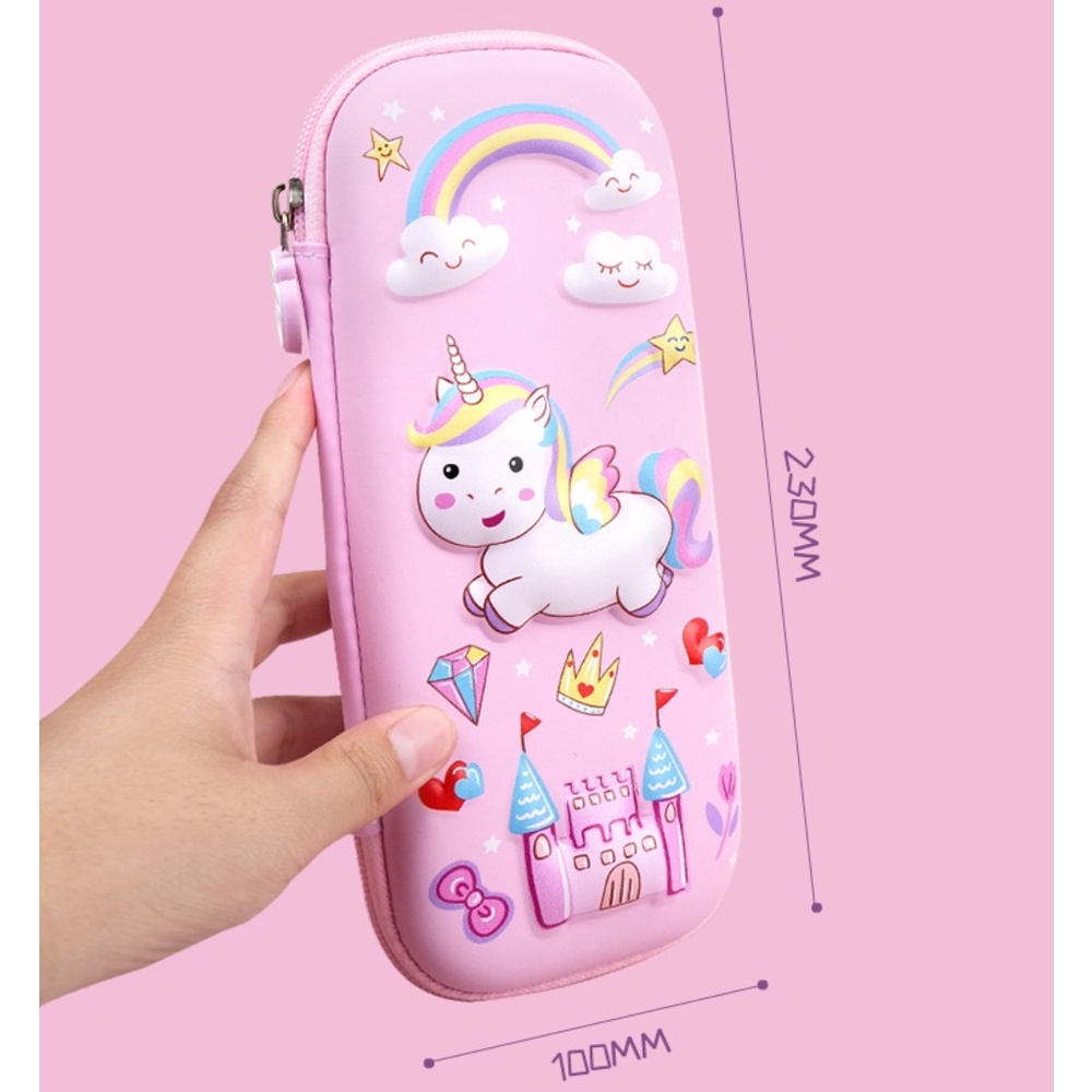 Smiggle Unicorn Pencil Case Large 3D Eva Stationery Pencil Box | Shopee ...