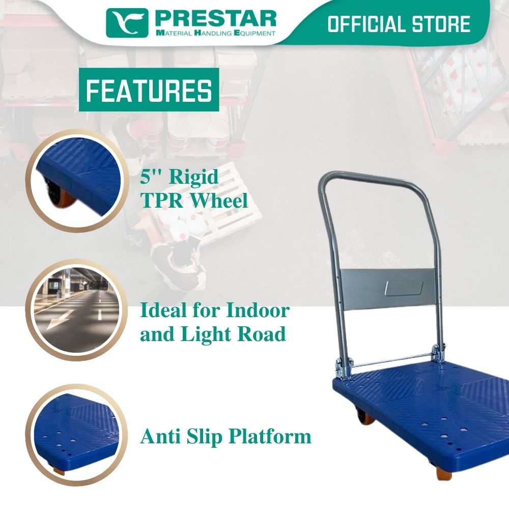 STOCKY 400kg PVC Foldable Trolley Plastic Hand Trolley TPR Wheel PVC ...