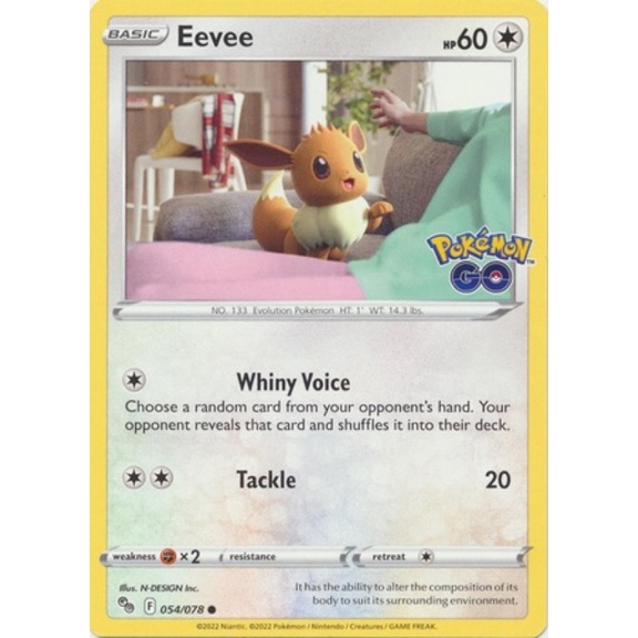 Pokemon tcg Eevee - 054/078 - Common Pokemon Go | Shopee Malaysia