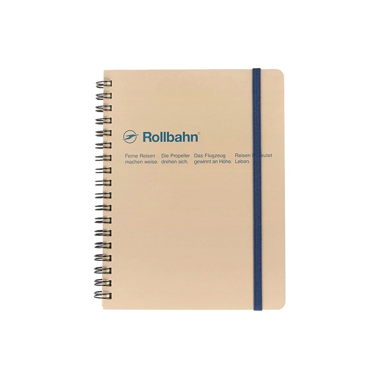 Rollbahn spiral bound notebook L/140 pages/5 pockets/Notebook/Grid/Memo