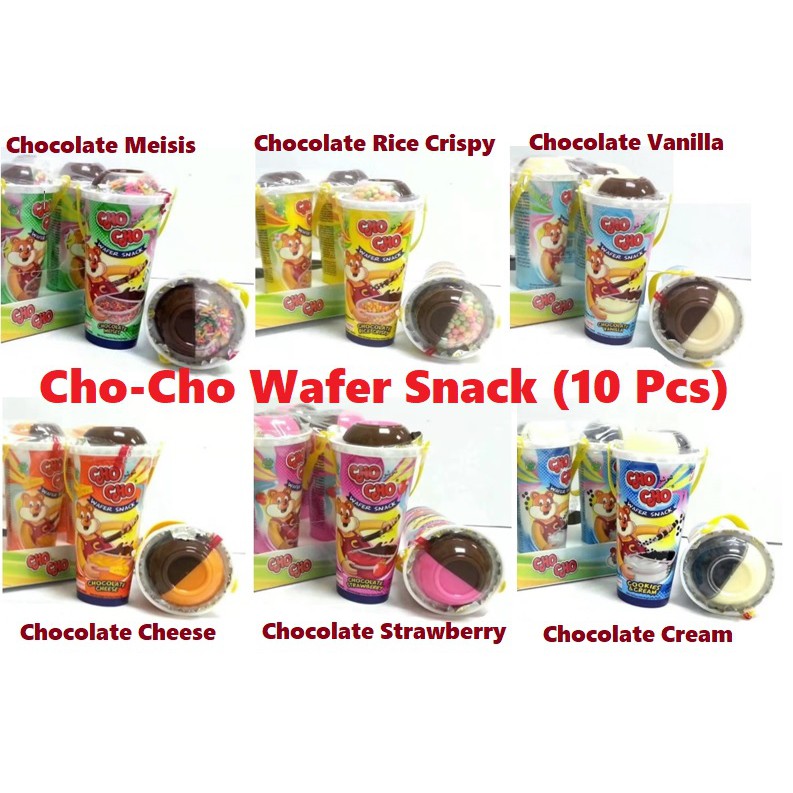 Cho-Cho Wafer Snack (10 Pcs) - Meisis / Vanilla / Strawberry / Rice ...