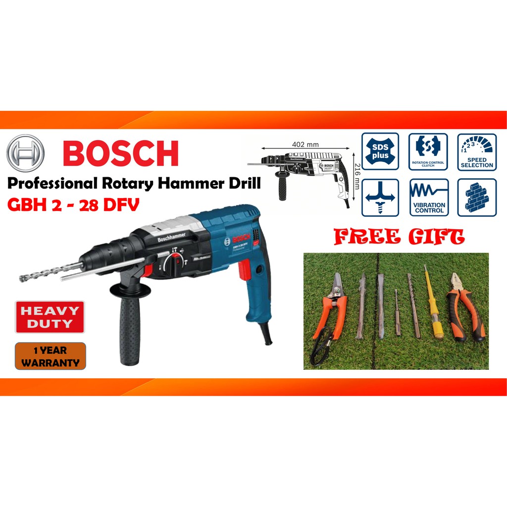 BOSCH GBH 2-28 DFV PROFESSIONAL ROTARY HAMMER DRILL 【100% original】【0 ...