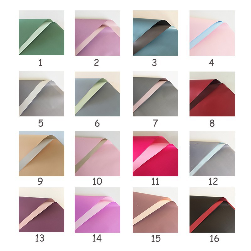 Waterproof Flowers Wrapping Paper Double Color Packaging Paper 60*60cm