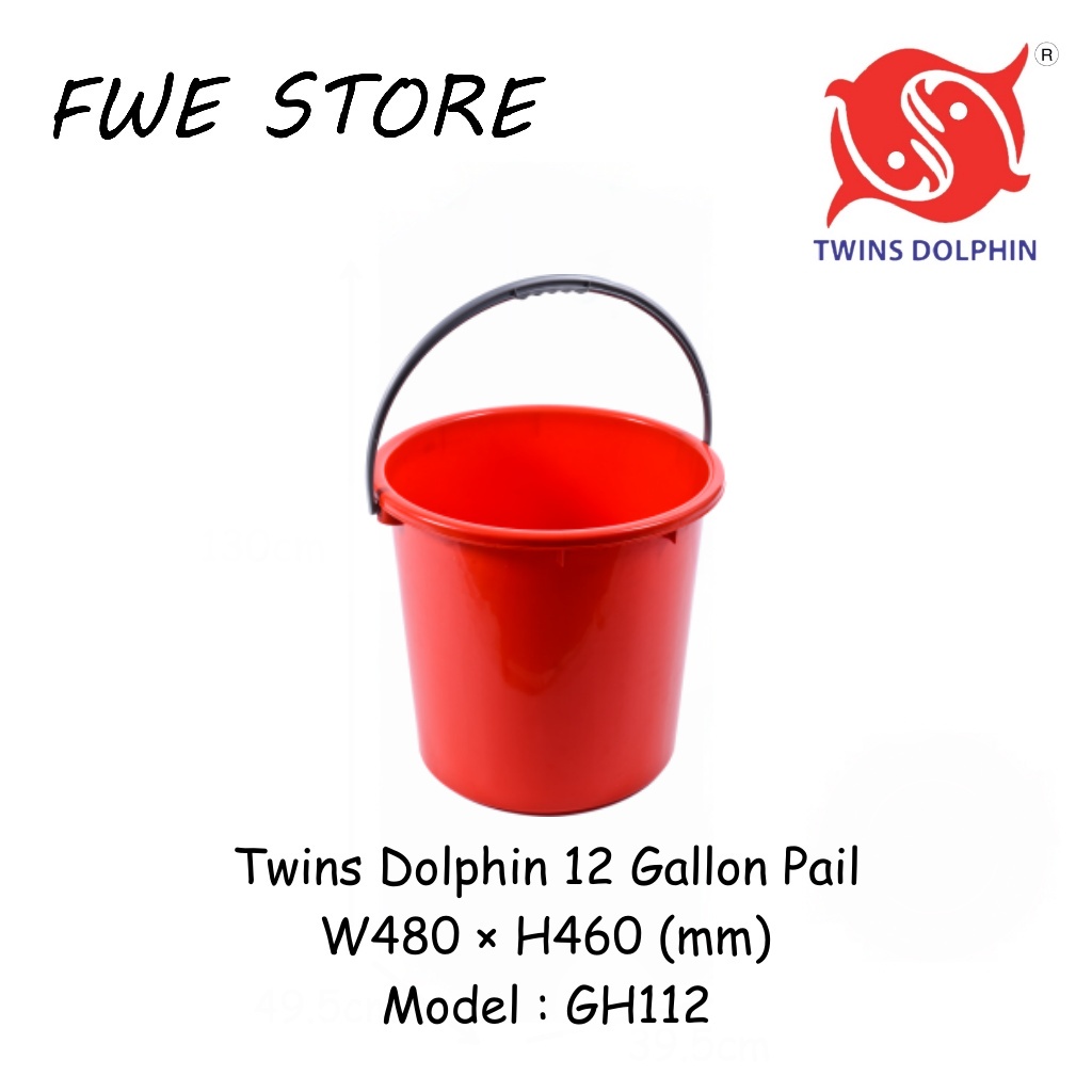 Twins Dolphin 12 Gallon Bucket / Pail / Baldi / Basket GH112 | Shopee ...