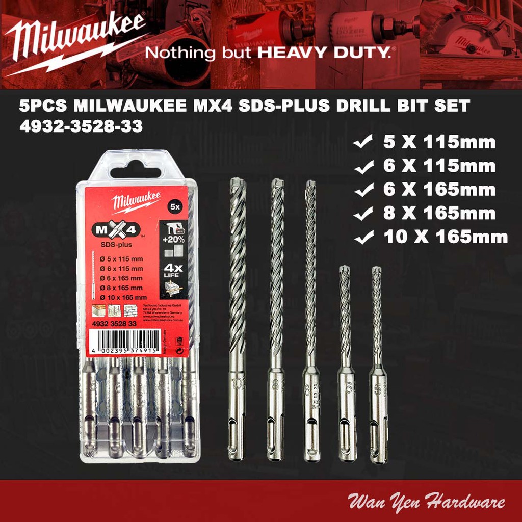 Milwaukee sds discount plus bit set