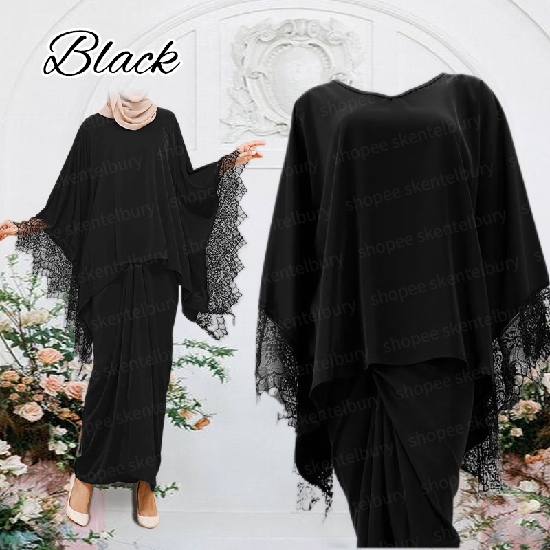 Baju Kurung Kebaya Kurung Kaftan Pario Lace Kurung Moden Kaftan Viral Baju Raya 2022 Kaftan Lace 