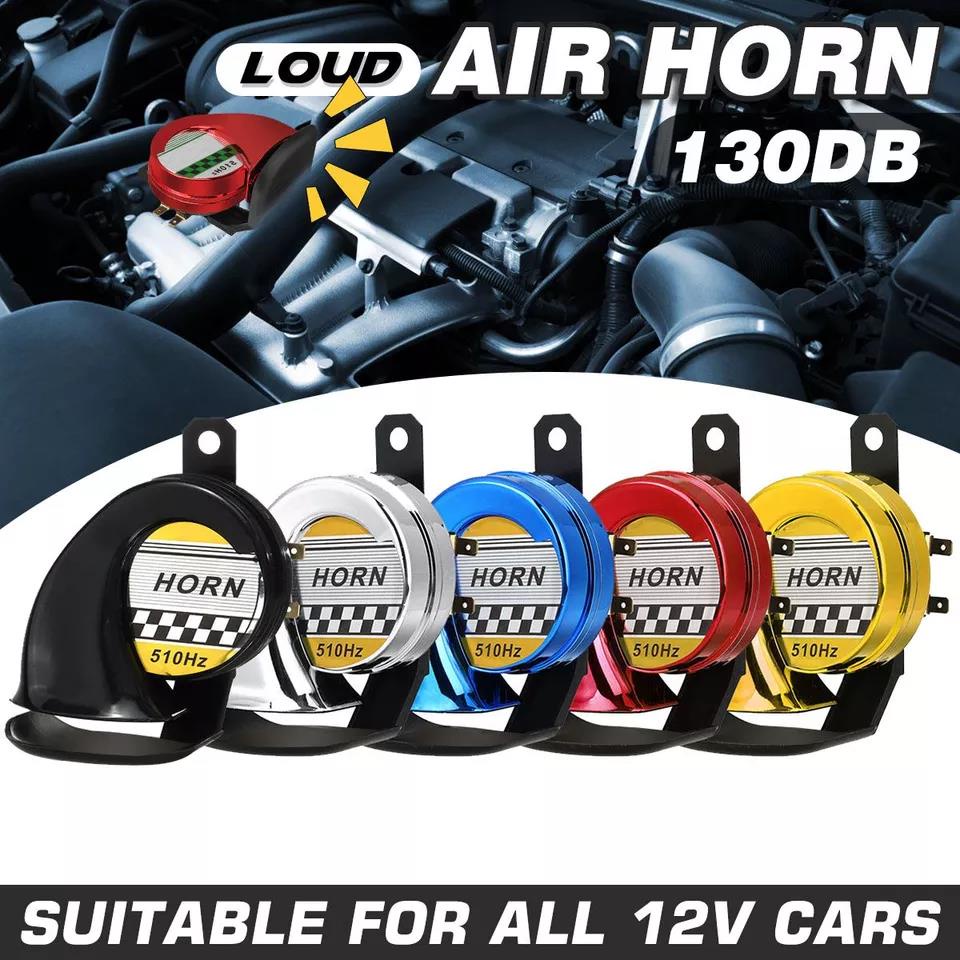 Universal Motorcycle Snail Air Horn Siren 12V 130dB Super Loud For Car ...