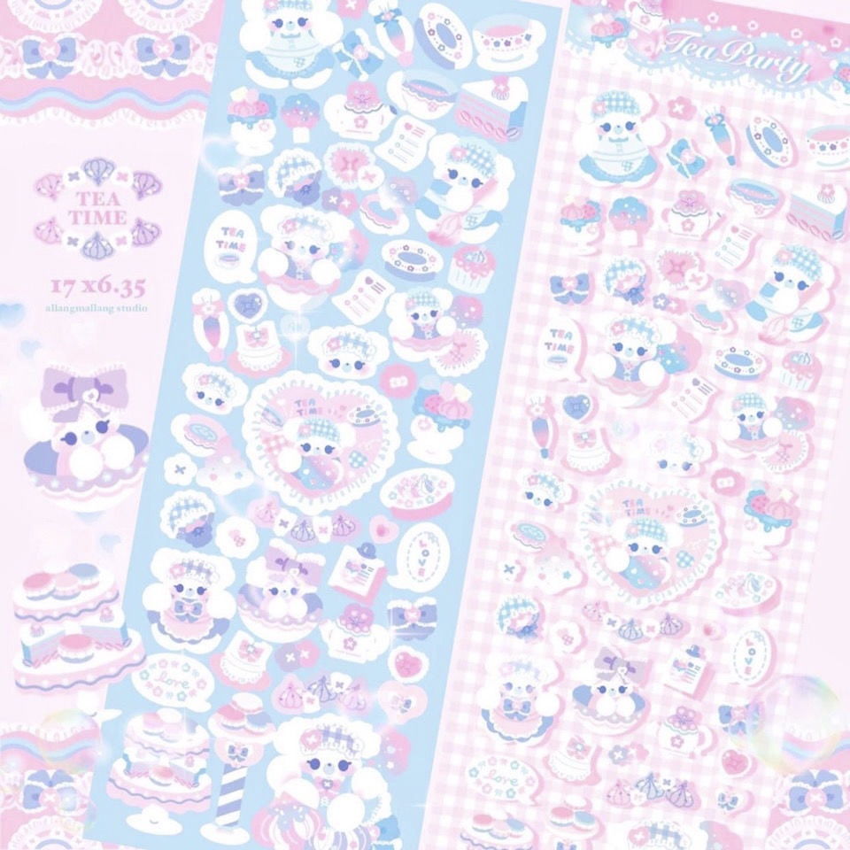 South Korea ins the same sticker/cute cartoon hologram sticker/seamless ...