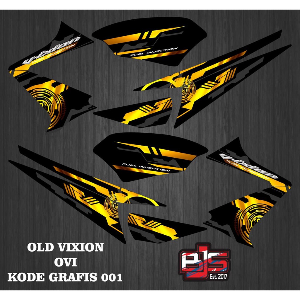 Decal Sticker Striping List Yamaha Ovi Yamaha Old Vixion Graphic Motif 001 Shopee Malaysia