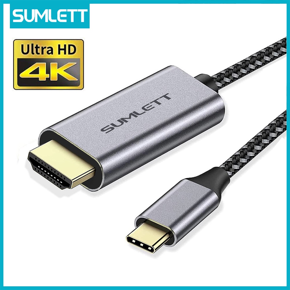 Sumlett Type C to HDMI Cable Adapter(4K UHD),1.8M USB C Thunderbolt 3