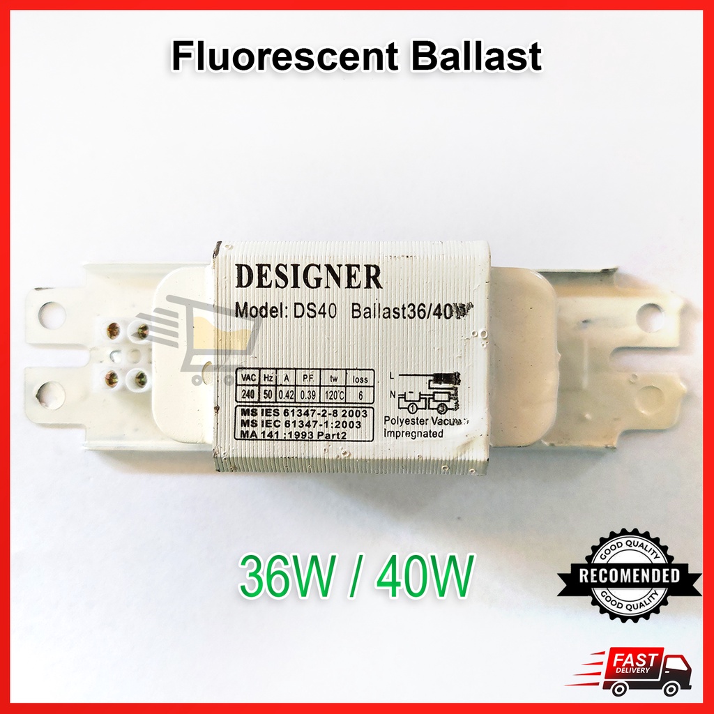 Fluorescent Tube Light Ballast 18W/36W Choke Lampu 火牛 Shopee Malaysia