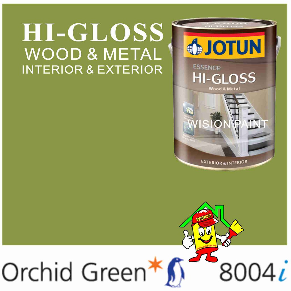 orchid green 8004 ( 1L ) JOTUN ( HI GLOSS ) WOOD AND METAL PAINT